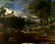 Nicolas Poussin - Landscape with a Man killed by a Snake